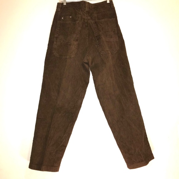 Vintage Y2K Starwear Chocolate Brown Corduroy Pants wide wale corduroy 13/14 - Picture 7 of 11